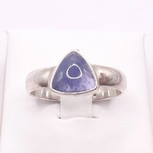 Size 10 Tanzanite 925 Sterling Silver Ring